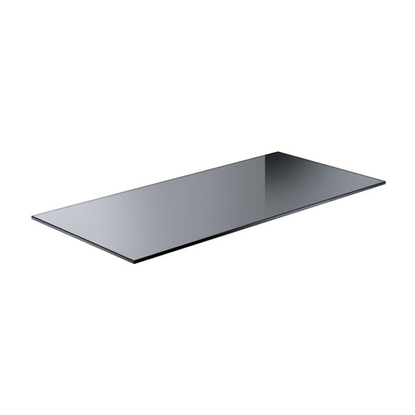 Open Suite hylde i røgfarvet glas